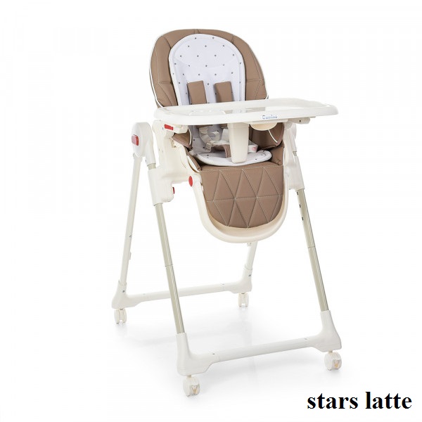 Стільчик для годування El Camino ME 1037 CRYSTAL (stars latte) Стільчик для годування El Camino ME 1037 CRYSTAL (stars latte)